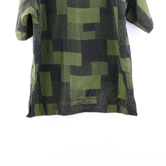 90s Streetwear Plaid Patchwork Button Shirt - Picture 7 of 8